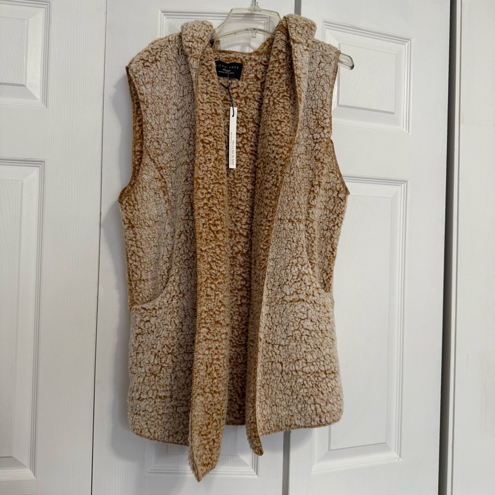 Cozy Tan Sherpa Vest